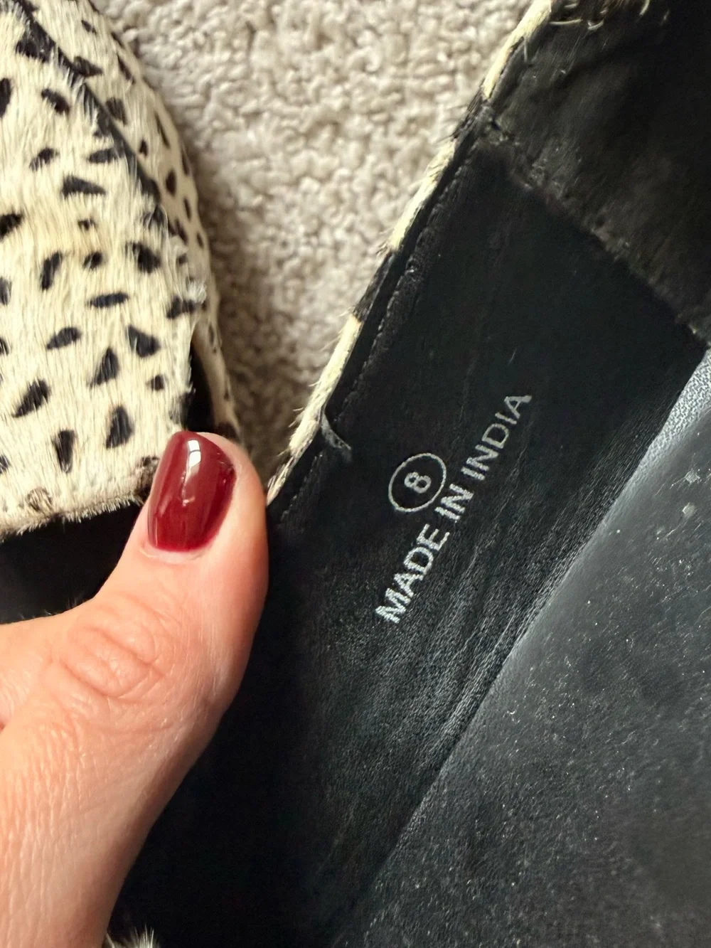 Women's Black and White Speckled Loafers
